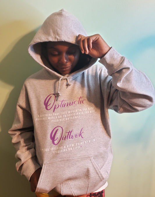 Heather gray hoodie/purple..brand meaning