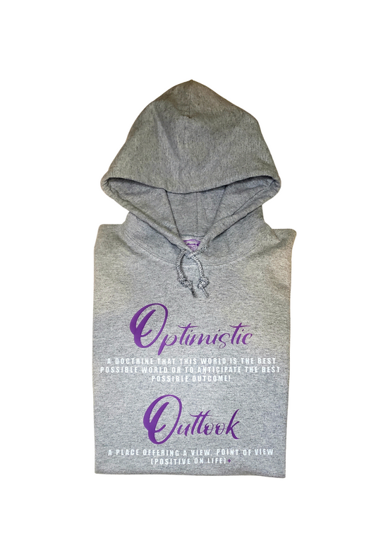 Heather gray/purple Hoodie...brand meaning